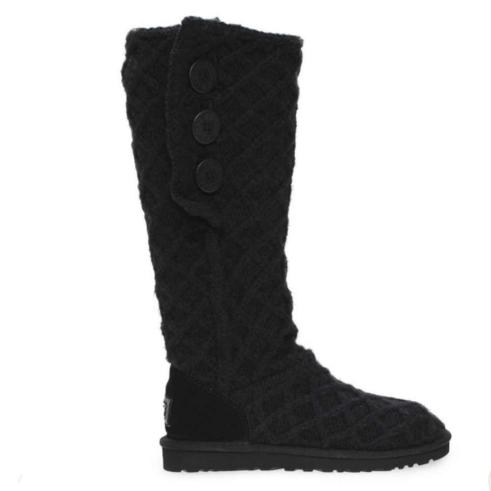UGG Lattice Cardy Black Boots